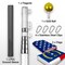 G128 Combo Pack: 25 Ft Telescoping Aluminum Flagpole (Silver) & American and North Carolina Flags 3x5 Ft, Both ToughWeave Series Embroidered Polyester | Pole with Flags Included